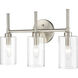 Chastine 3 Light 19 inch Brushed Nickel Bathroom Vanity Light Wall Light